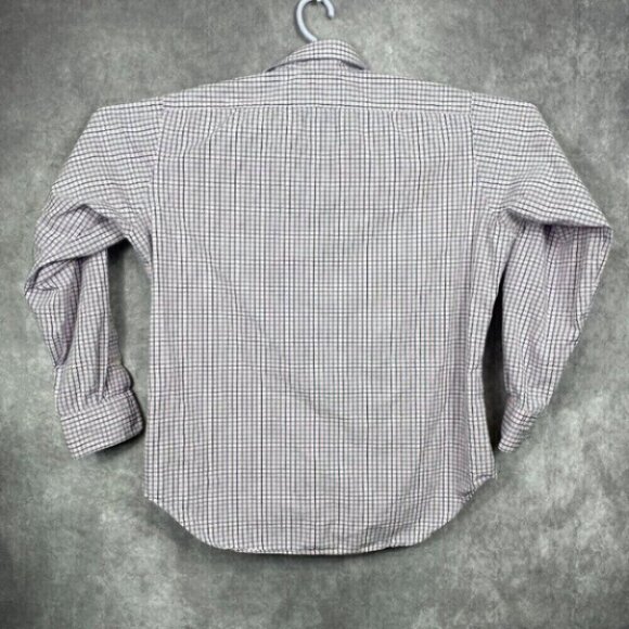 Polo Ralph Lauren Shirt Mens 15.5 34/35 Plaid Cotton Andrew Button-Up Collar - Picture 2 of 10